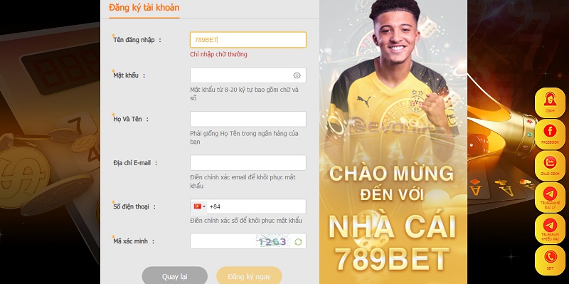 Đăng ký 789BET nhanh chóng trên điện thoại